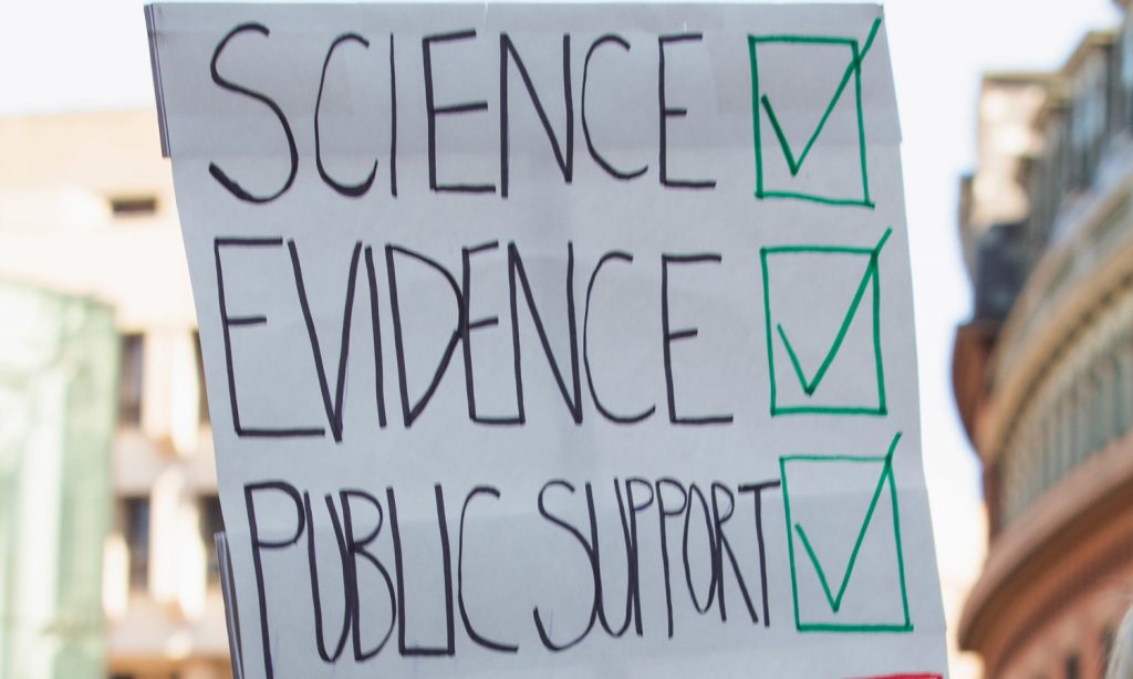 science evidence public support sign